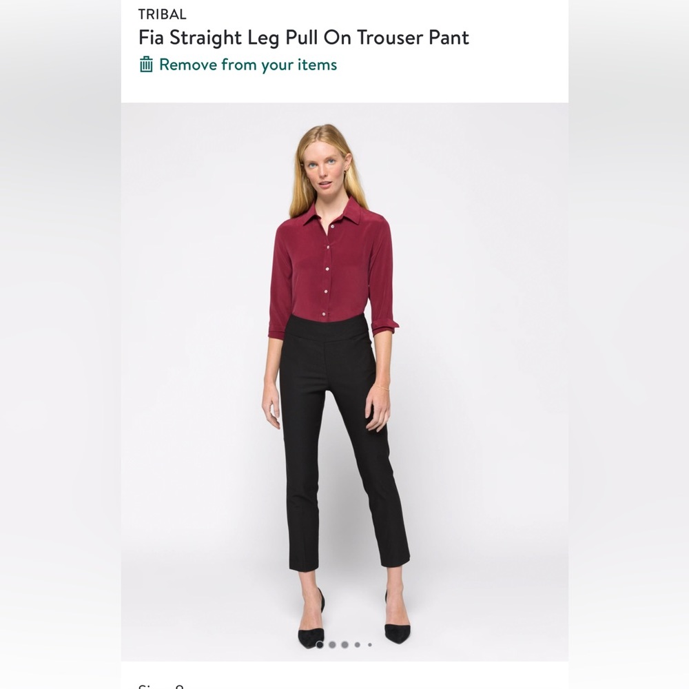 Women’s black trousers pull on
